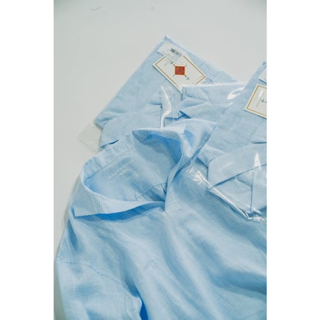 Bourrienne Paris X Ex. SCULPTEUR LIN CHECKS BLUE