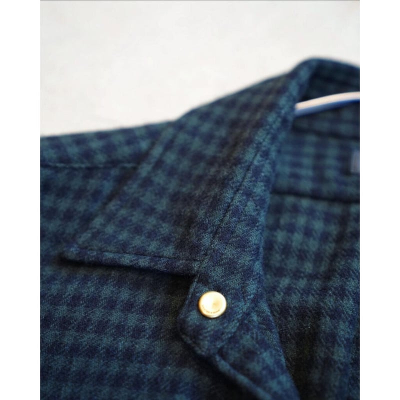 トップス maatee&sons cashmere gingham work shirt MAATEE&SONS Ex. CASHMERE GINGHAM WORK SHIRT | M