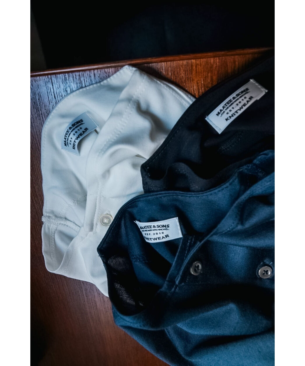 MAATEE&SONS 240/2 SILK PIQUE HENRY TEE L/S | Mu