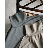 Olde Homesteader "YOUTH" MOIRE STRIPE JERSEY TURTLE NECK LONG SLEEVE