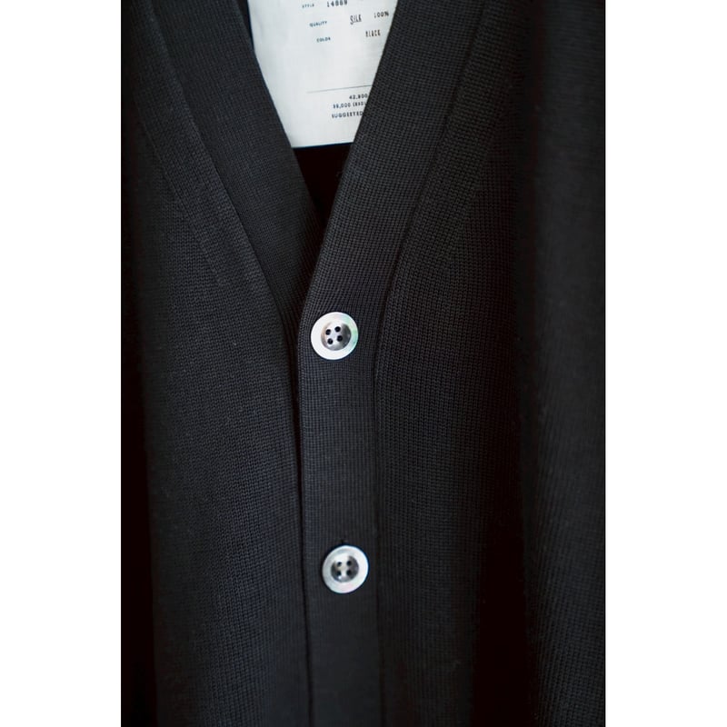 Olde H & Daughter SILK PLAIN STITCH CARDIGAN |
