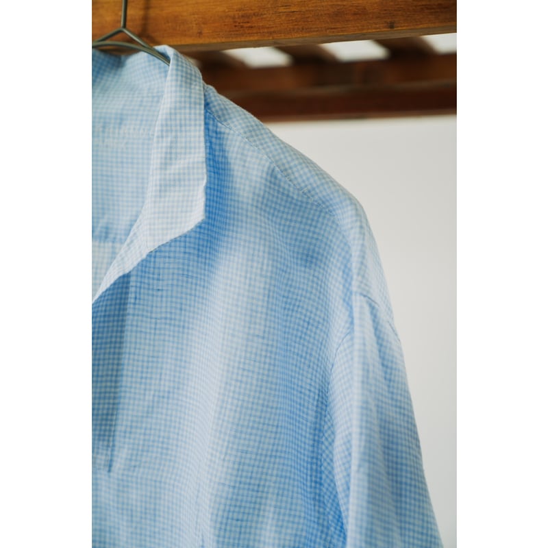 Bourrienne Paris X Ex. SCULPTEUR LIN CHECKS BLU