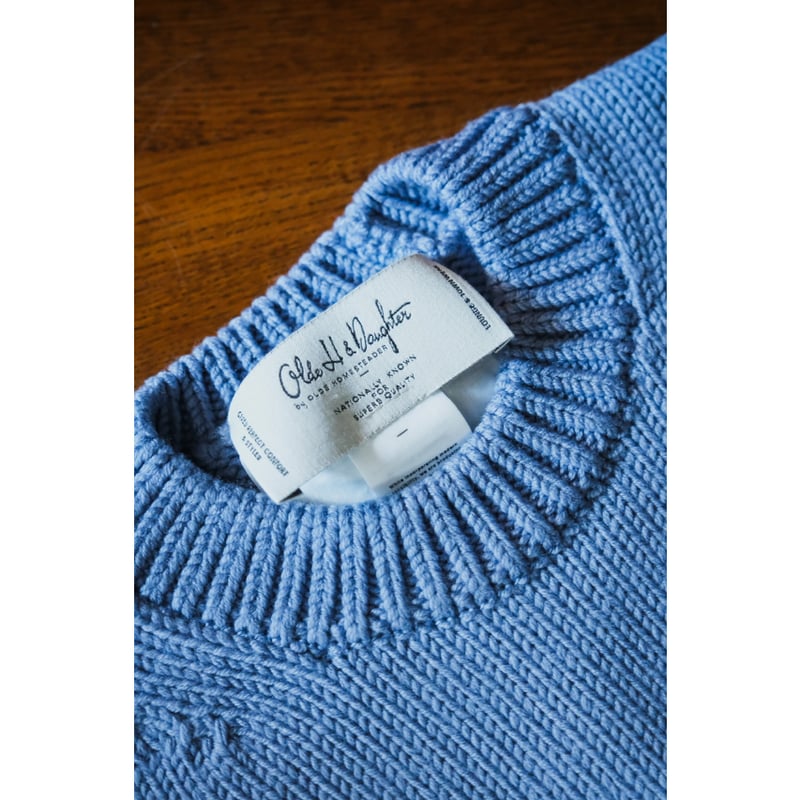 Olde H & Daughter WOOSTED WOOL CREW NECK P/O |