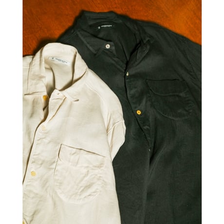 MAATEE&SONS "LINEN SILK二重織り" NOT A PLAIN SHIRTS