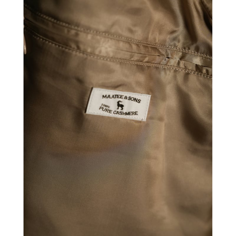 MAATEE&SONS CASHMERE/MINK BAL COLLAR HALF COAT