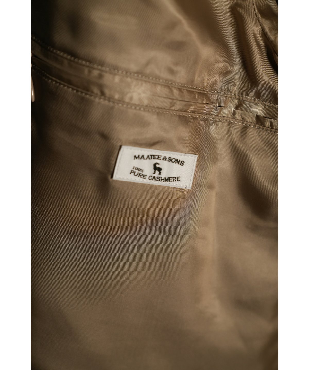 MAATEE&SONS CASHMERE/MINK BAL COLLAR HALF COAT 