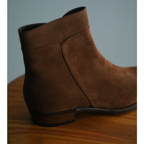 Post Production Side Zip Boots "Calf Suede"