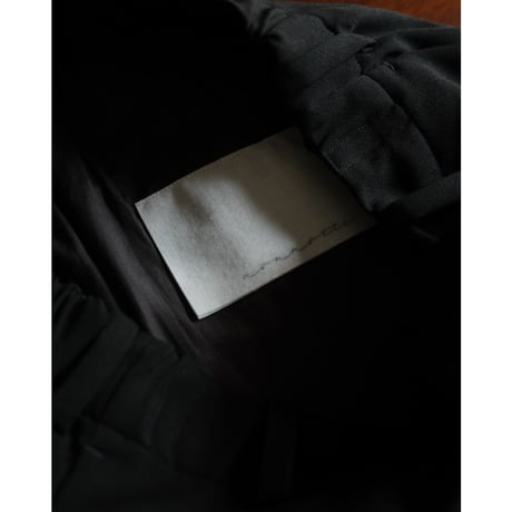 nonnotte Wool Gabardine Draping Crotch Box Pleats Trousers