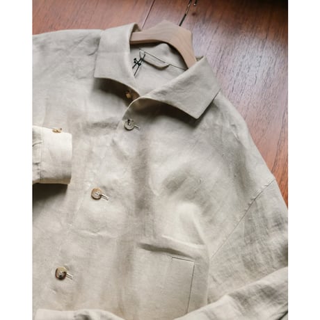 THE CLASIK LINEN HEMP TWILL SHARK COLLAR JACKET