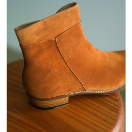 Post Production Side Zip Boots "Calf Suede"
