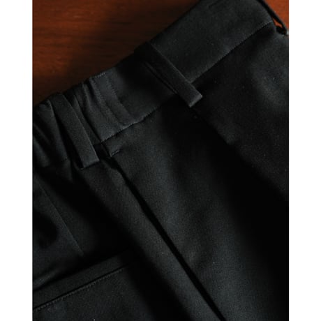 nonnotte Wool Gabardine Draping Crotch Box Pleats Trousers