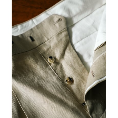 THE CLASIK LINEN HEMP TWILL TROUSERS