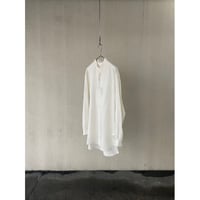 Aquellos Ojos Verdes Ex. DRESSED LINEN BAND COLLAR LONGTAIL SHIRTS
