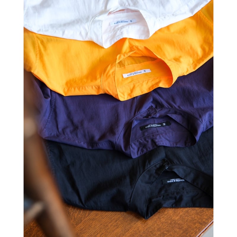 MAATEE&SONS 半無双BAND COLLAR SHIRTS 黒 MAATEE&SONS 160番TANSHI 半無双BAND COLLAR BLACK