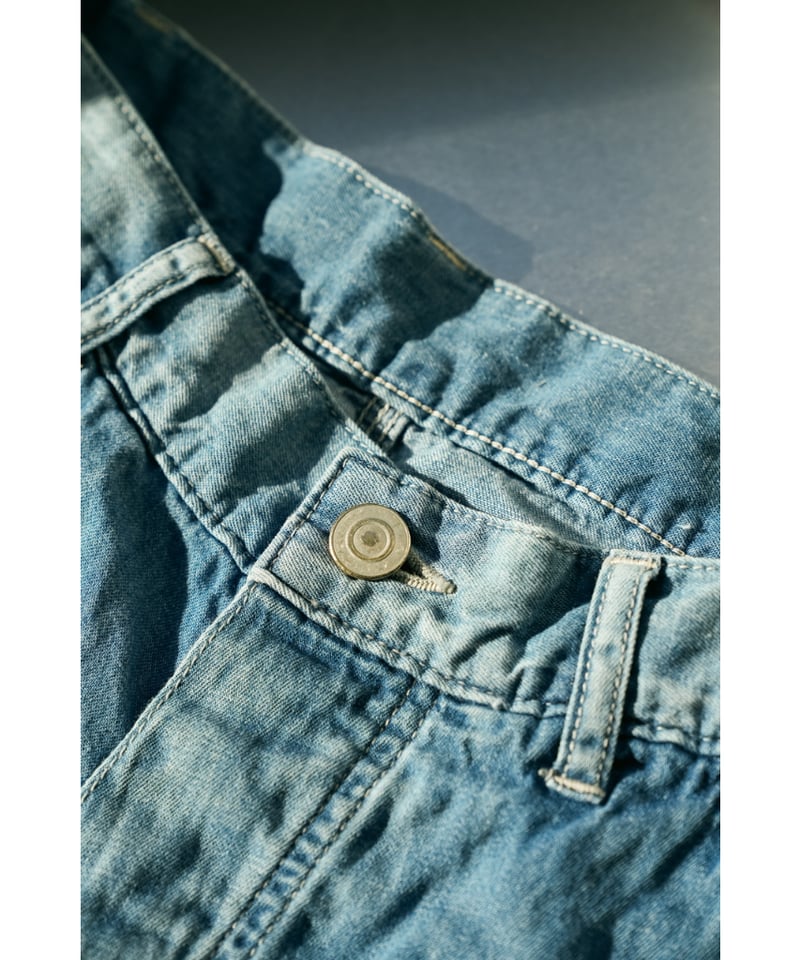 MAATEE&SONS SHORT PAINTER FADE FAWN 1 新品 25.4.26 Sat- ⁡ Short Painter ⁡ Fawn / Fade Indigo ⁡ Cotton