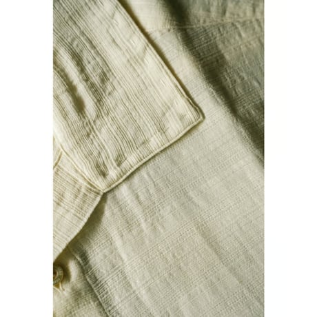 Aquellos Ojos Verdes Ex.Ethnic grosgrain Classic open collar shirt