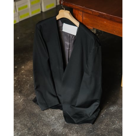 nonnotte Wool Gabardine Draping No Collar N Jacket