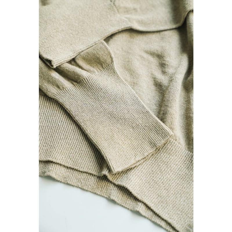 Olde H&Daughter LINEN SILK PLAIN STITCH V NECK