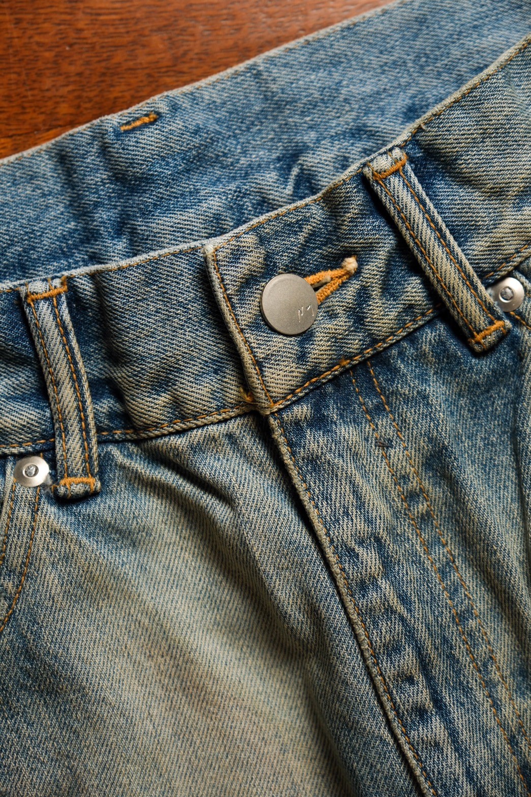 ANCELLM P/DAMAGE DENIM STRAIGHT 5P PANTS | Must