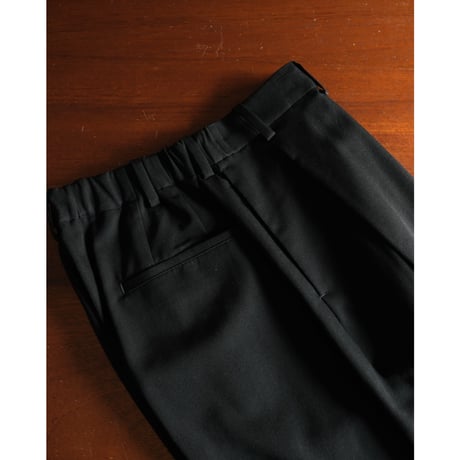 nonnotte Wool Gabardine Draping Crotch Box Pleats Trousers
