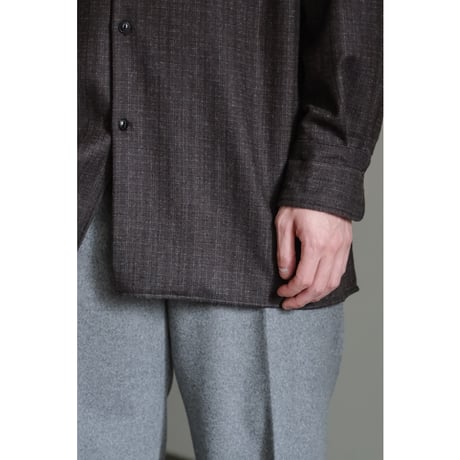 MAATEE&SONS Ex. "DEAD STOCK CASHMERE001" OPEN COLLAR SHIRTS