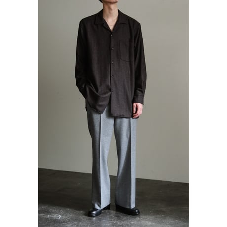 MAATEE&SONS Ex. "DEAD STOCK CASHMERE001" OPEN COLLAR SHIRTS