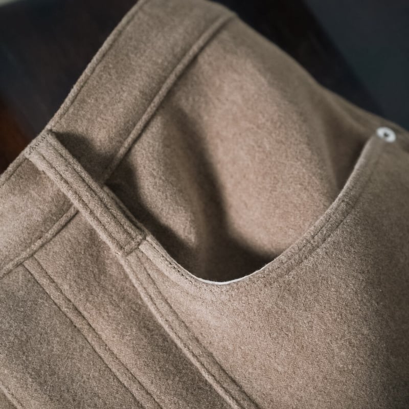 MAATEE&SONS Ex. CAMEL PILE MELTON DOUBLE-KNEE P