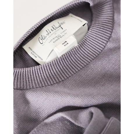 Olde H & Daughter SILK PLAIN STITCH CREW NECK P/O