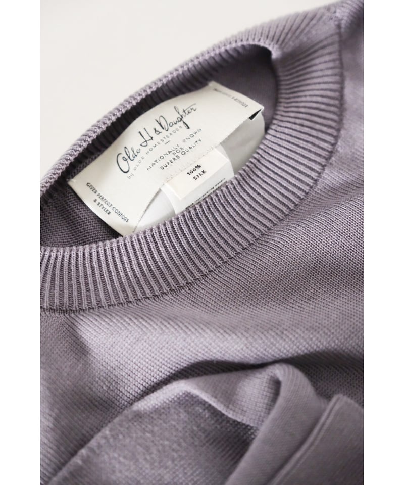 Olde H & Daughter SILK PLAIN STITCH CREW NECK P Olde H & Daughter SILK PLAIN STITCH CREW NECK P