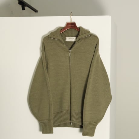 Olde H & Daughter Ex. WOOSTED WOOL DRIVERS KNIT JACKET
