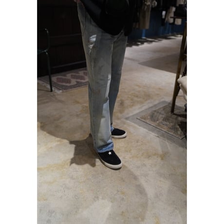 ANCELLM AGING SELVEDGE SHOECUT 5P DENIM PANTS USED