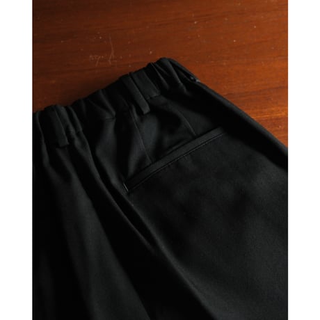 nonnotte Wool Gabardine Draping Crotch Box Pleats Trousers