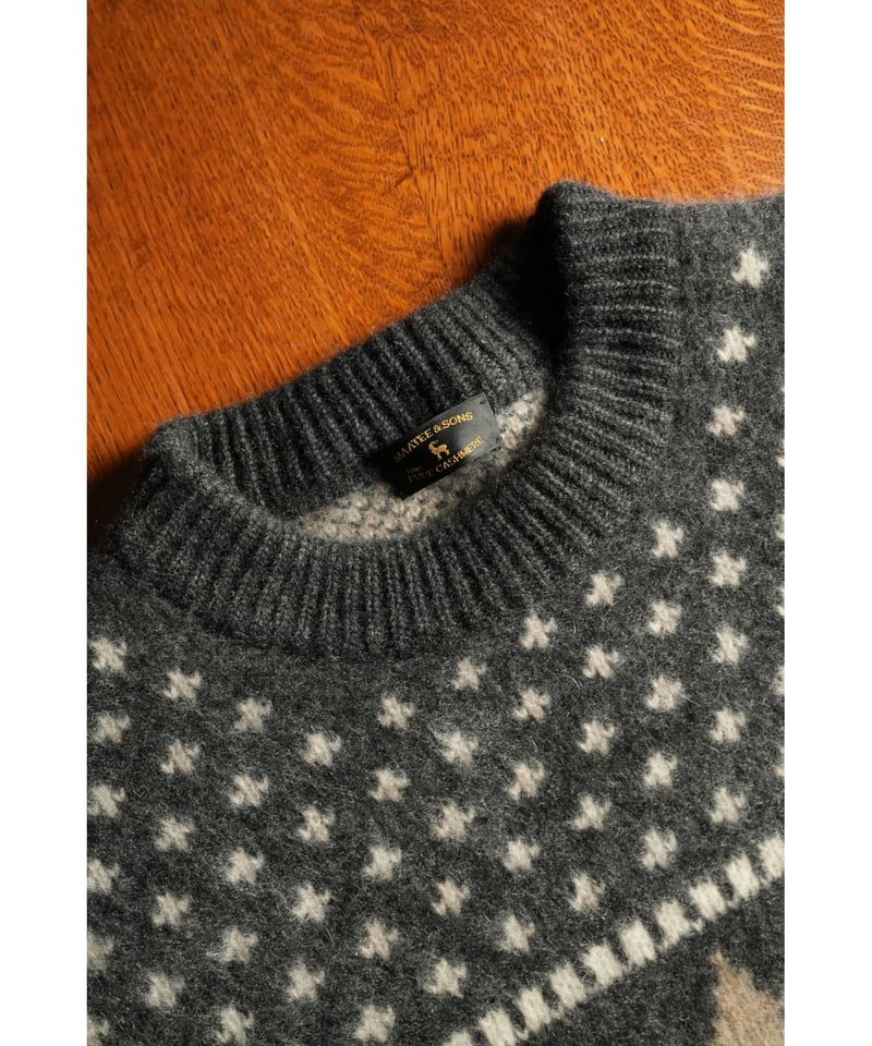 MAATEE&SONS CASH JACQUARD P/O SWEATER 