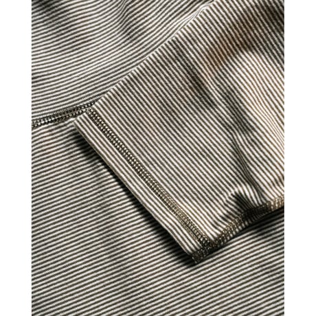 Olde Homesteader "YOUTH" MOIRE STRIPE JERSEY TURTLE NECK LONG SLEEVE