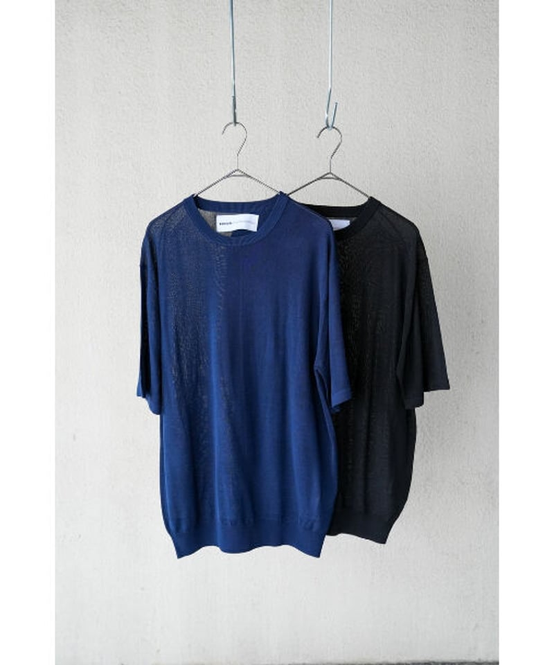 walenode Washable silk Sheer knit T-shirt | Mus
