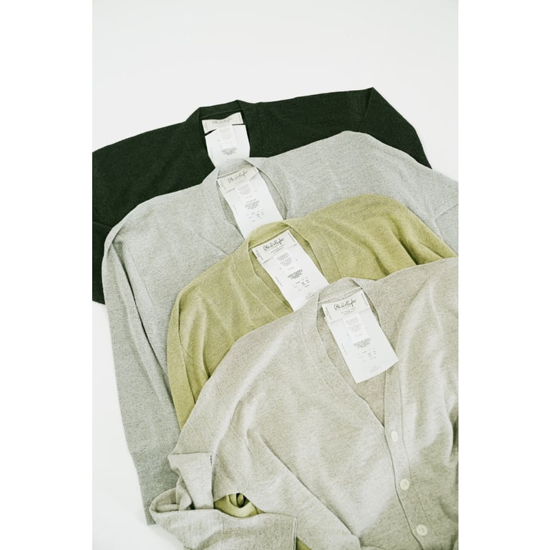 Olde H&Daughter LINEN SILK PLAIN STITCH V NECK