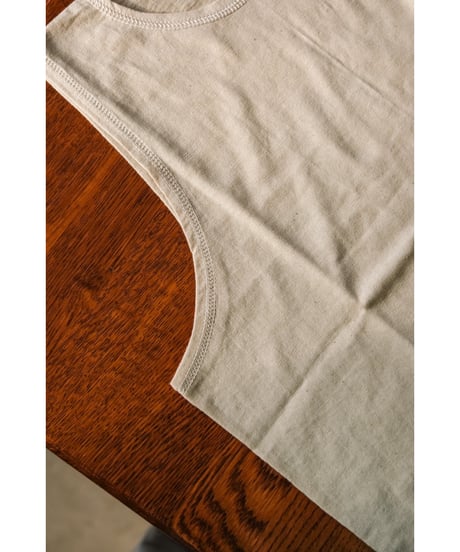 Olde Homesteader Ex. "RUSTIC JERSEY" SLEEVELESS SHIRT (ECRU)