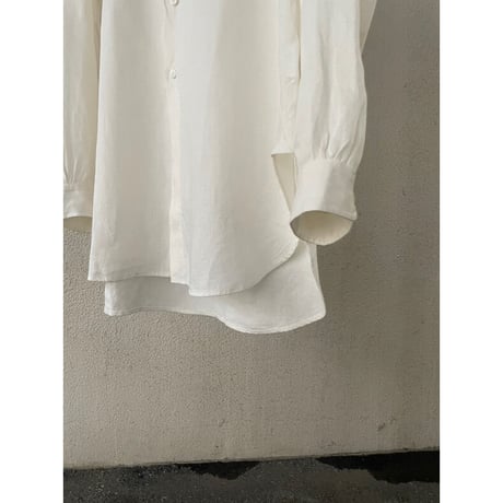 Aquellos Ojos Verdes Ex. DRESSED LINEN BAND COLLAR LONGTAIL SHIRTS