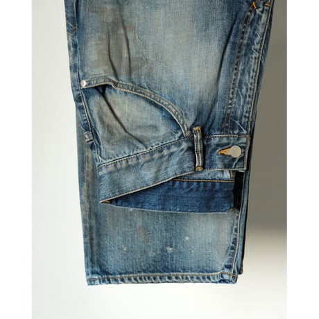 ANCELLM AGING TAPERED 5P DENIM PANTS