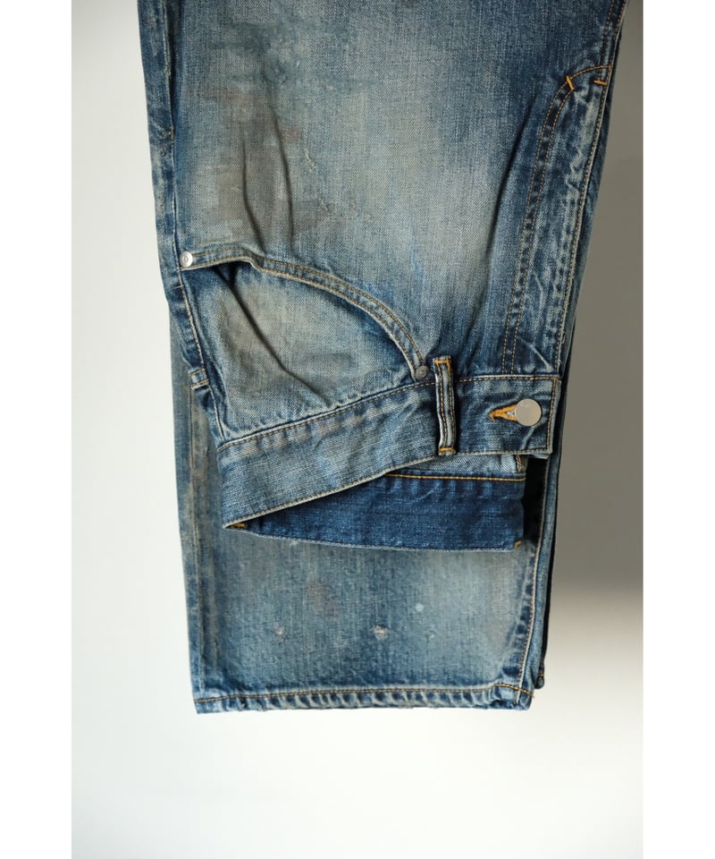 【美品】ANCELLM AGING TAPERED 5P DENIM PANTS ANCELLM（アンセルム）】AGING TAPERED 5P DENIM PANTS –I