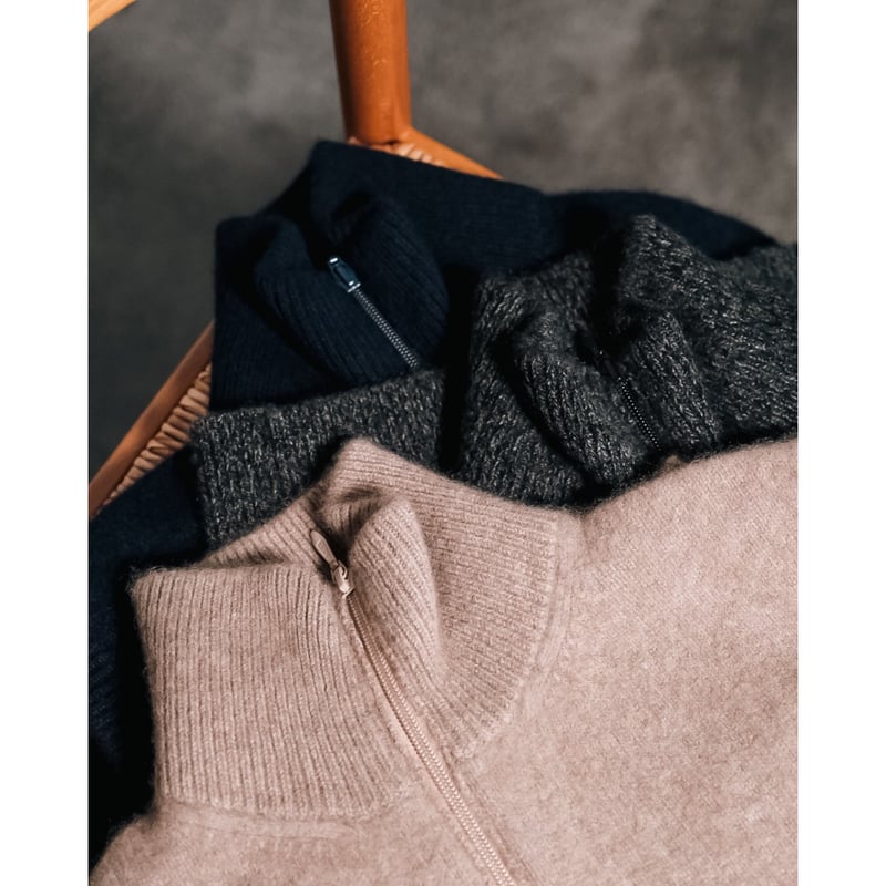 MAATEE&SONS CASHMERE 強圧縮 ZIP VEST 