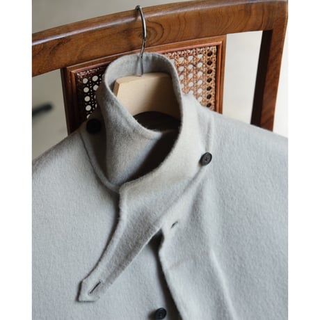 nonnotte Cashmere Rever Melton Draping Long Gilet