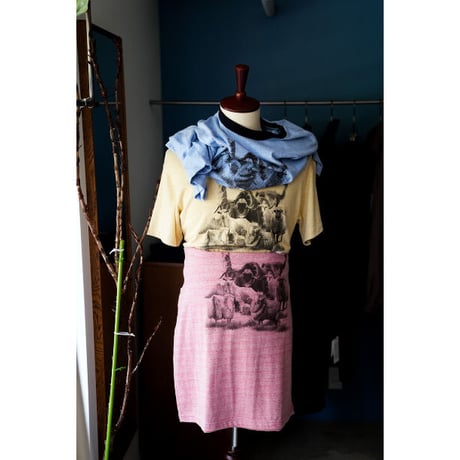 MAATEE&SONS Ex. M＆WOOLEE RINGER TEE (yellow)