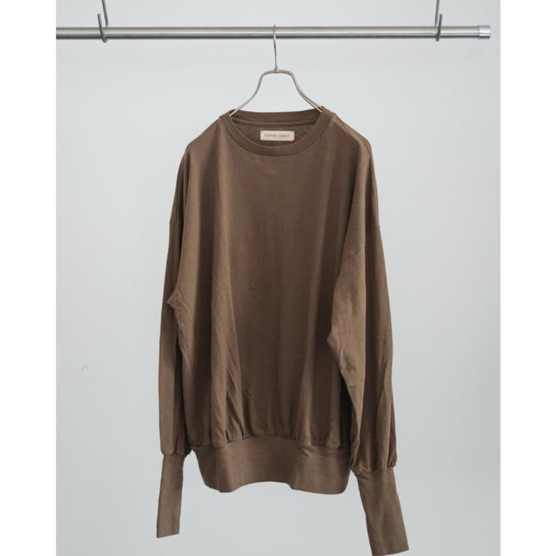 barbell object ウールノースリーブ(brown) barbell object WOOL NS TOP | MusterWerk