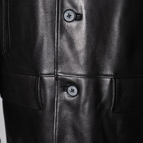 MAATEE&SONS LAMB LEATHER CAR COAT 裏CASHMERE