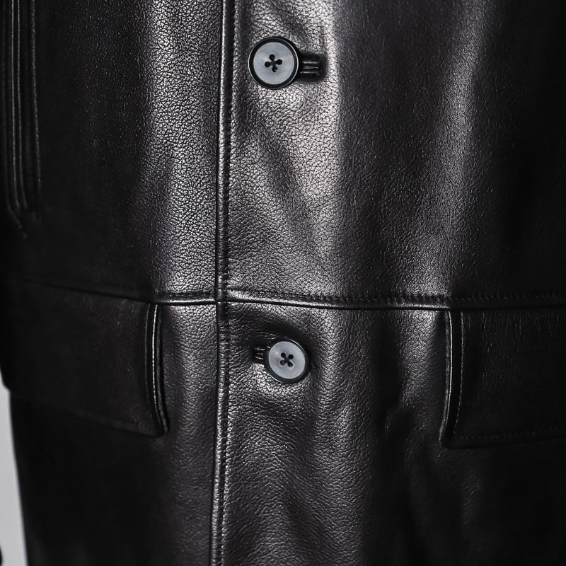 MAATEE&SONS LAMB LEATHER CAR COAT 裏CASHMERE | M