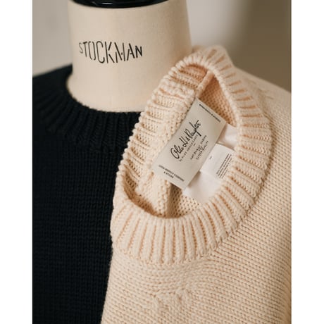 Olde H & Daughter WOOSTED WOOL CREW NECK P/O
