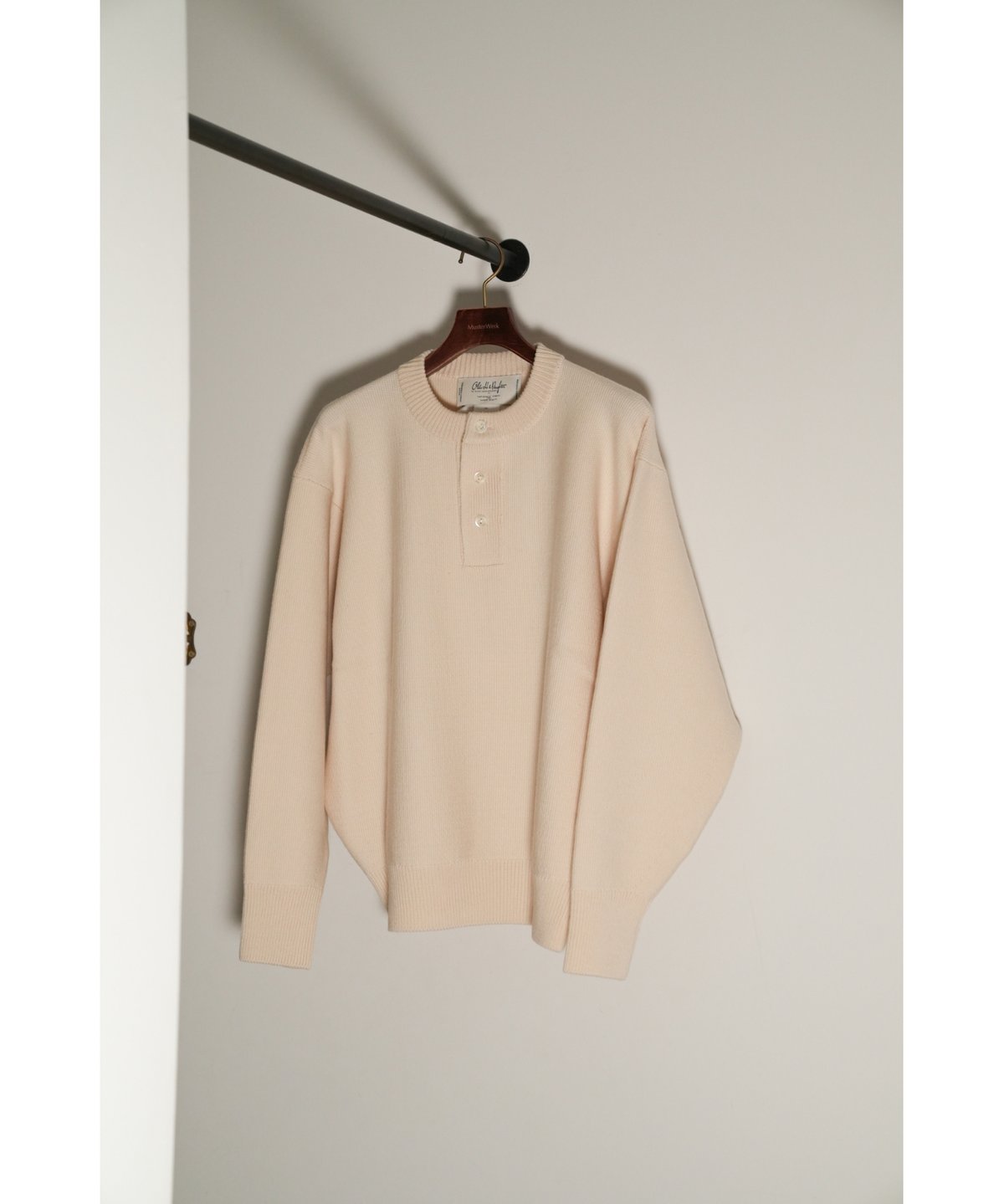 Olde H & Daughter WOOSTED WOOL HENLEY NECK P/O Olde H & Daughter WOOSTED WOOL HENLEY NECK P/O