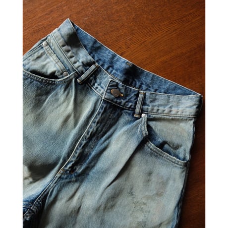ANCELLM AGING SELVEDGE TAPERED 5P DENIM PANTS