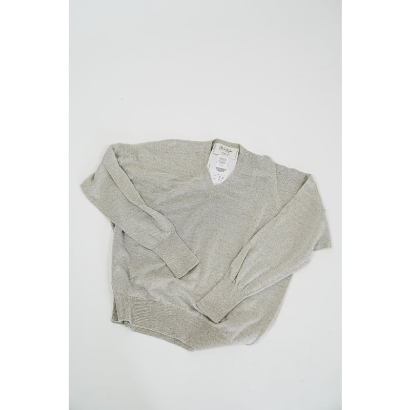 Olde H&Daughter LINEN SILK PLAIN STITCH V NECK